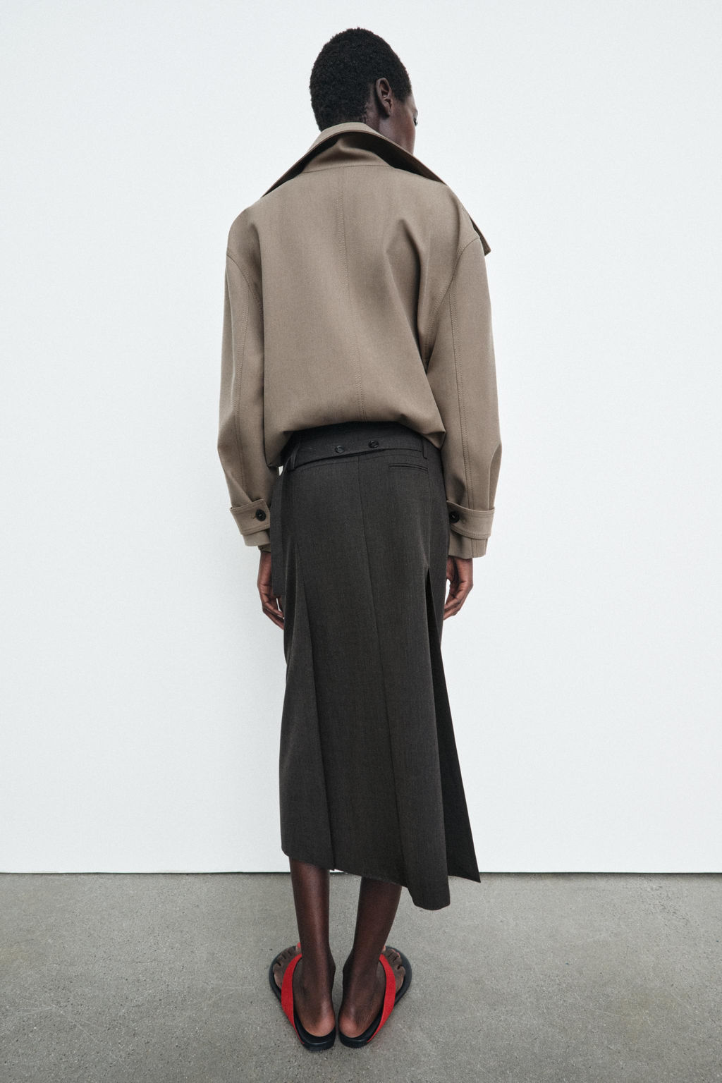 ZW COLLECTION STRAIGHT MIDI SKIRT - Zara фото 5