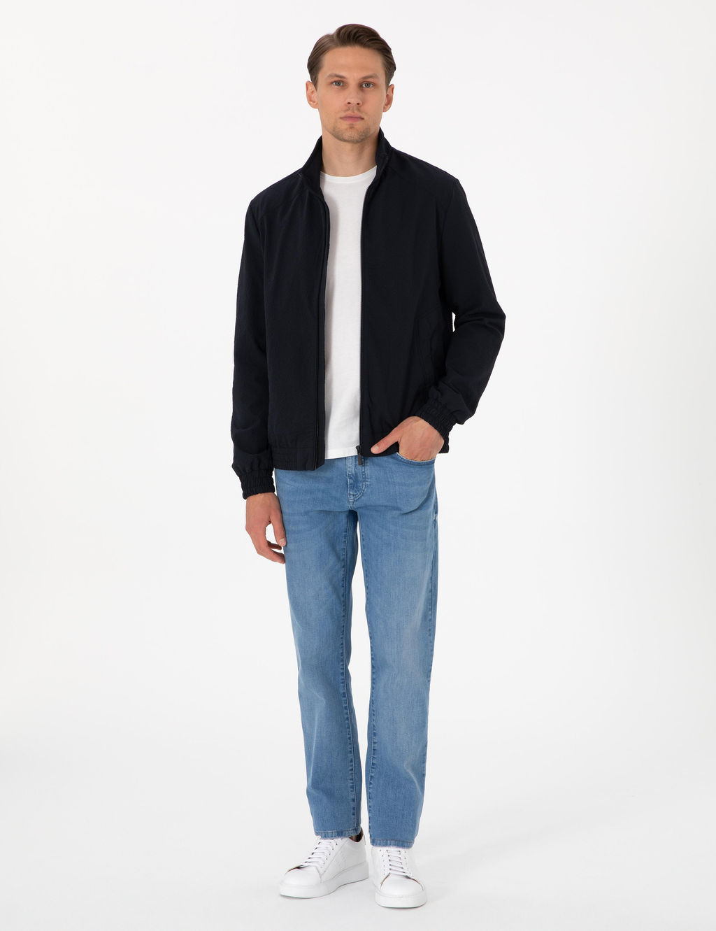 Lacivert Hakim Yaka Mont - Pierre cardin фото 4