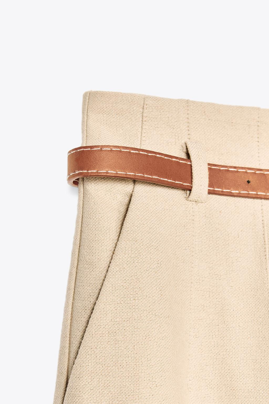 RUSTIC TROUSERS WITH BELT - Zara фото 10