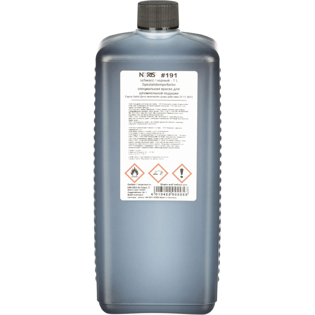 Краска штемпельная универс. 191Еч пласт,дерево,мет,стекло чёрная 1л Германи