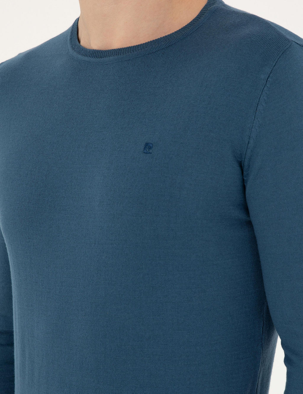 Kobalt Slim Fit Bisiklet Yaka Basic Triko Kazak - Pierre cardin фото 7