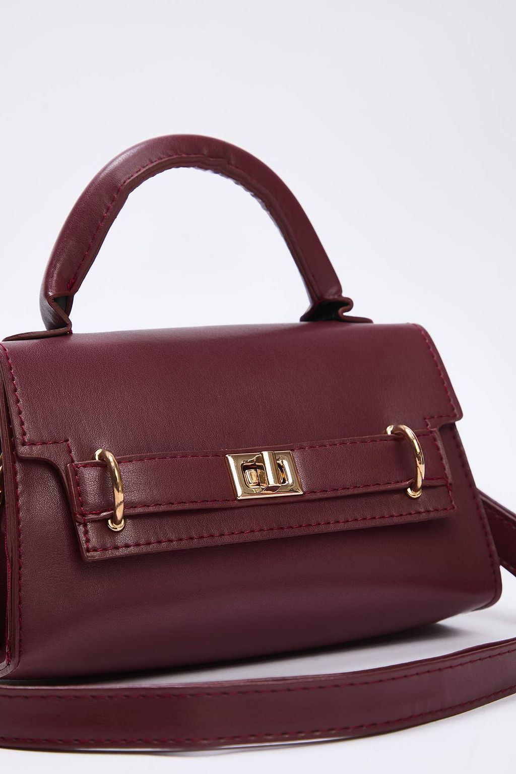 Bordo Gold Toka Detayl? Kad?n Mini City Canta TAKAW26OC00030 - Trendyolmilla фото 4