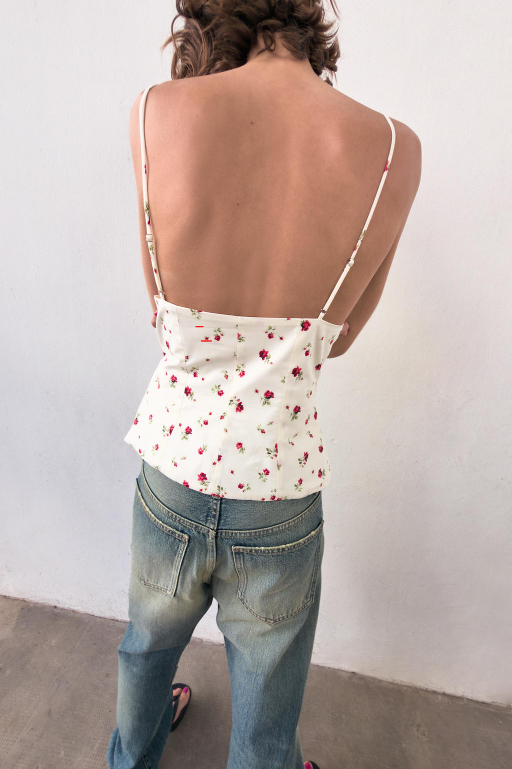 TOP TIRANTES PLIEGUES / Crudo / Rojo - Zara фото 6