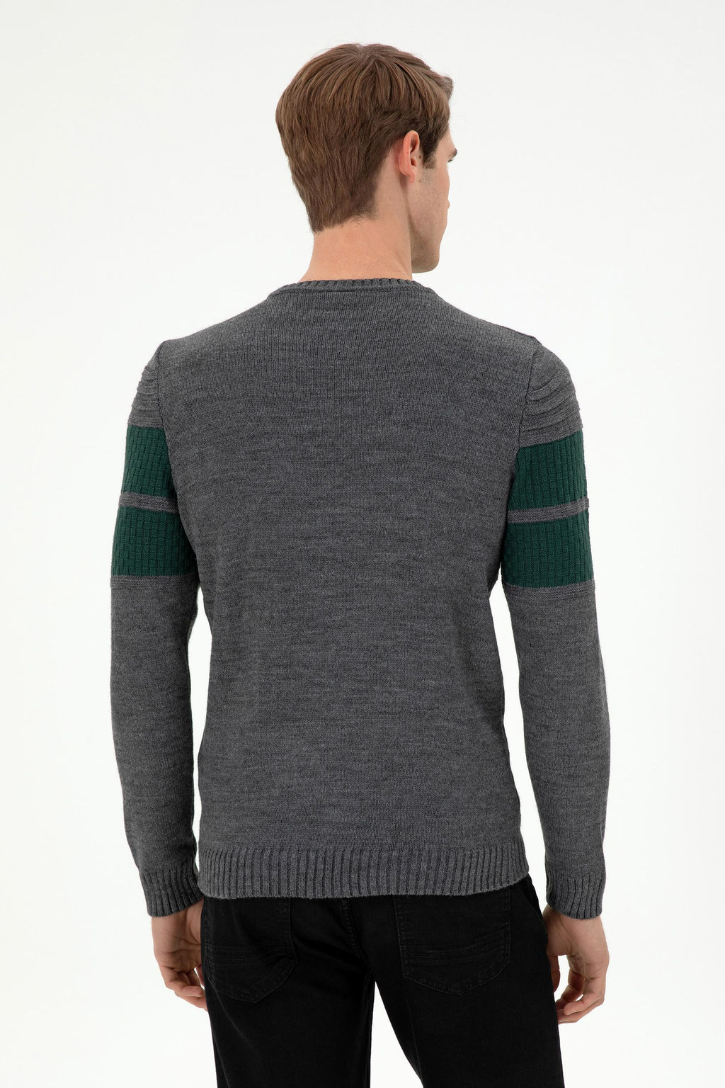 Мужской свитер антрацитового меланжа Неожиданная скидка в корзине - U.s. polo assn фото 5