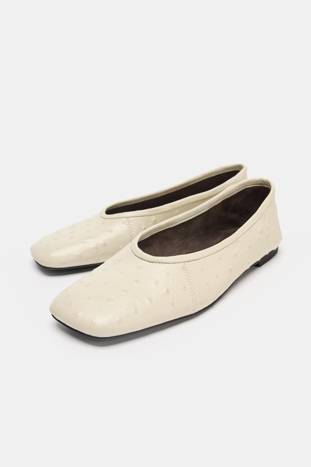 EMBOSSED BALLERINA FLATS - Zara фото 4
