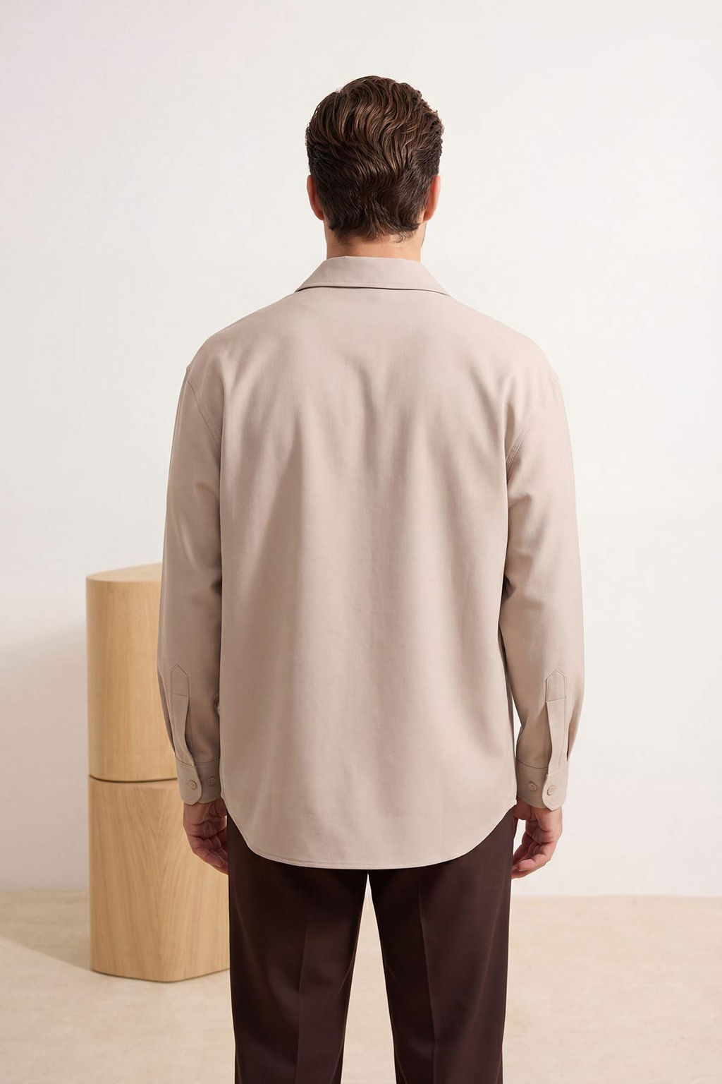 Рубашка Trendyolmilla Modal песочная regular fit