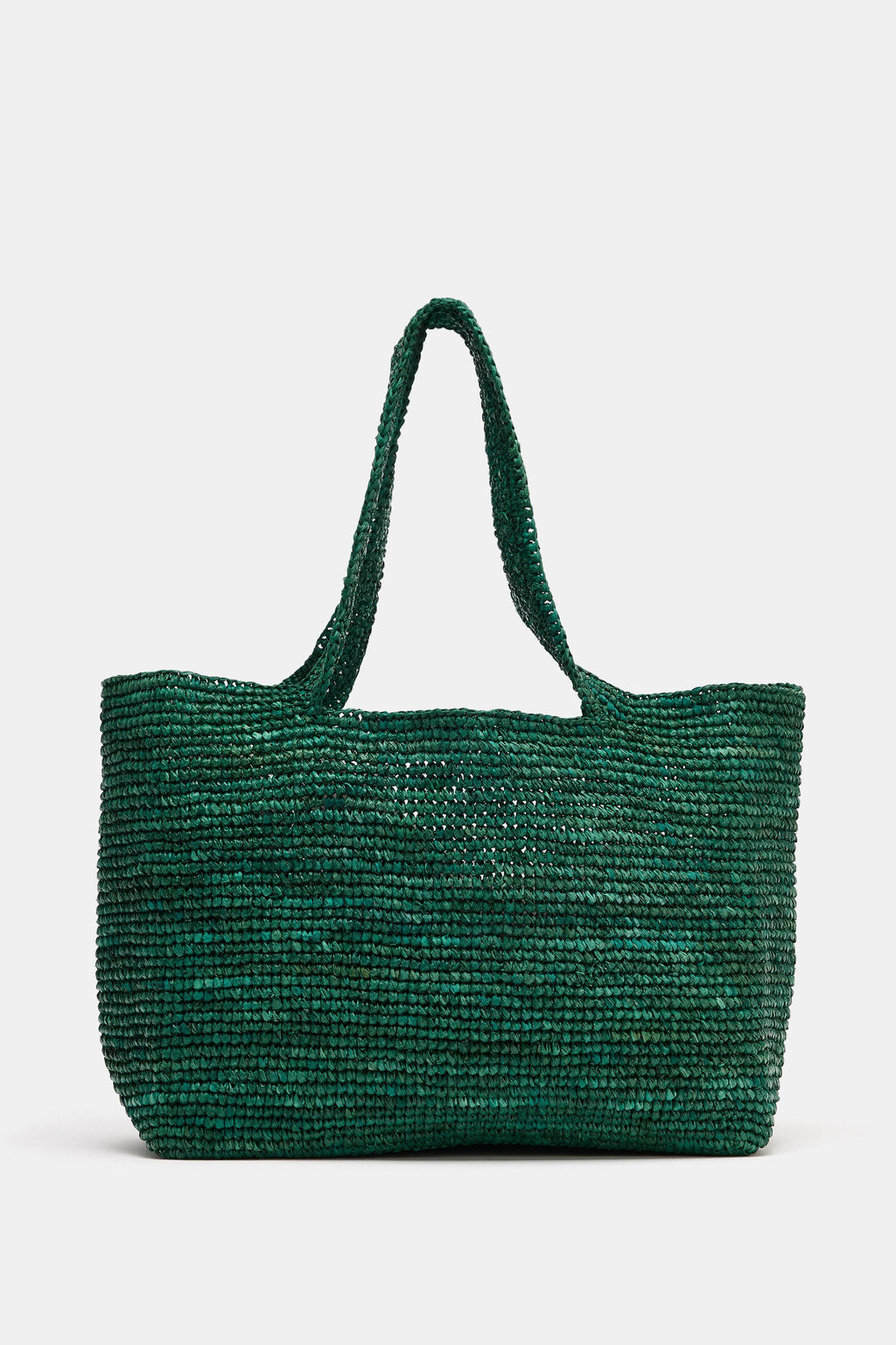 BOLSO SHOPPER RAFIA / Verde - Zara фото 3