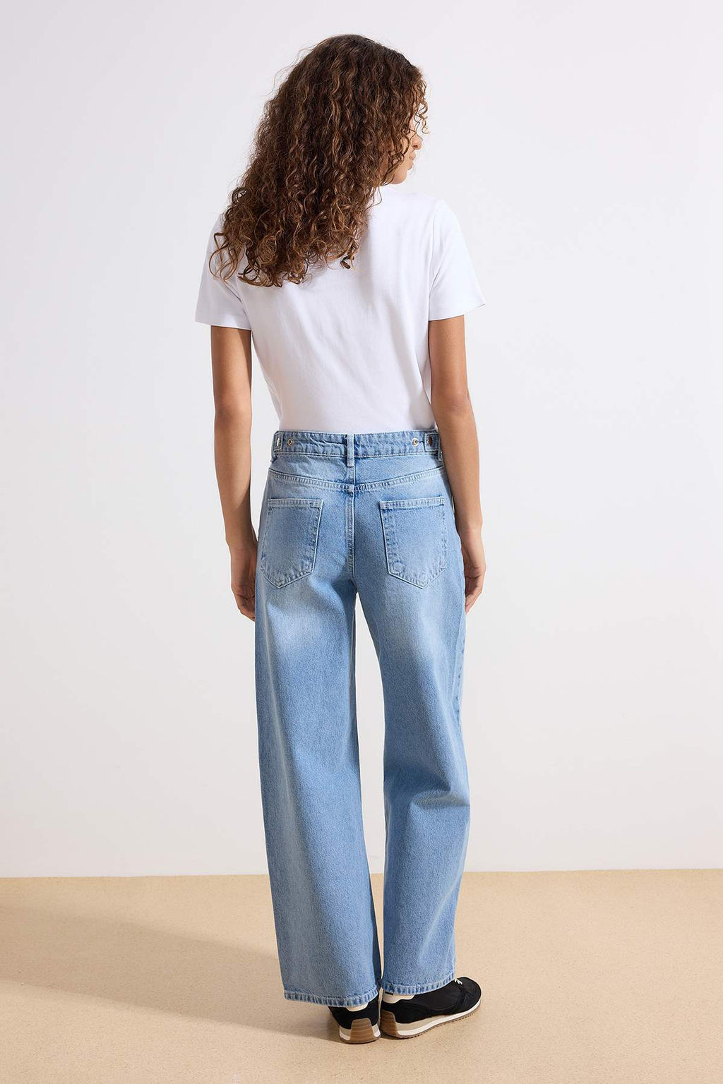 Siyah Beli Ayarl? Yuksek Bel Wide Leg/Genis Paca Jeans TWOAW26JE00265 - Trendyolmilla фото 10