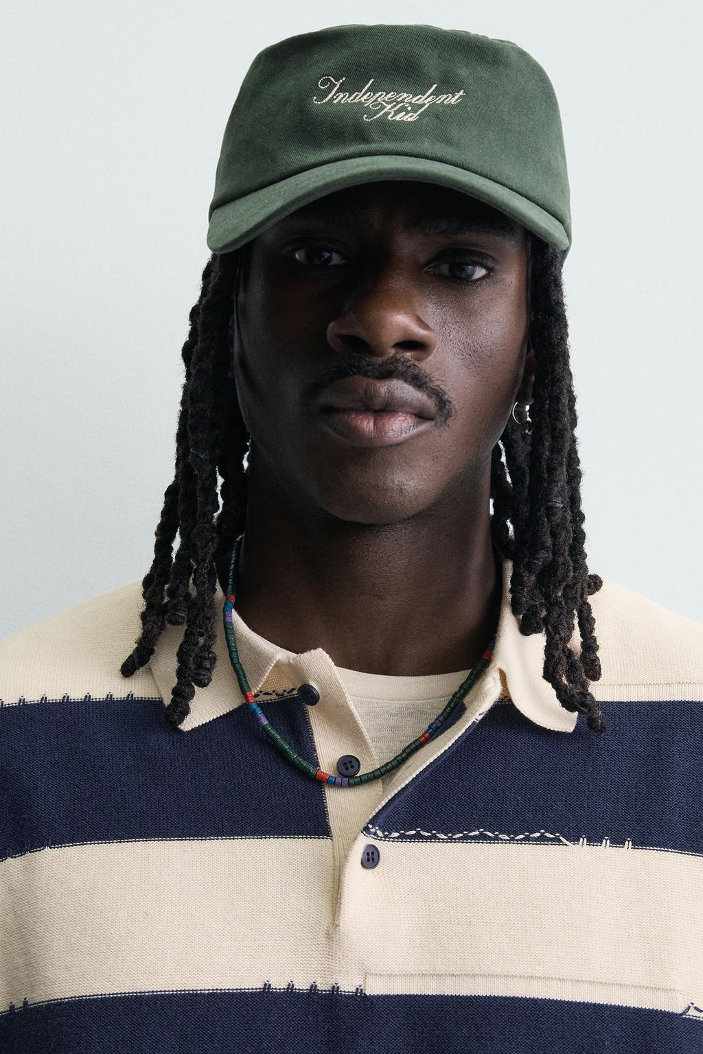 POLO PUNTO RAYAS IRREGULARES / Marino