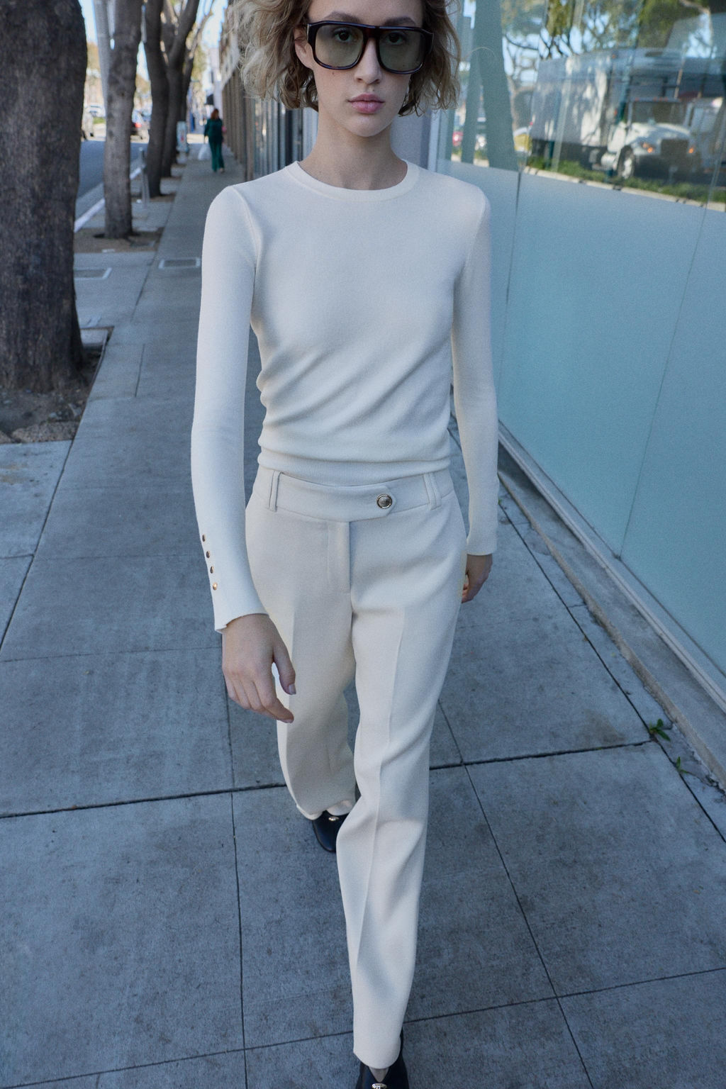HIGH-WAIST STRAIGHT TROUSERS - Zara фото 5