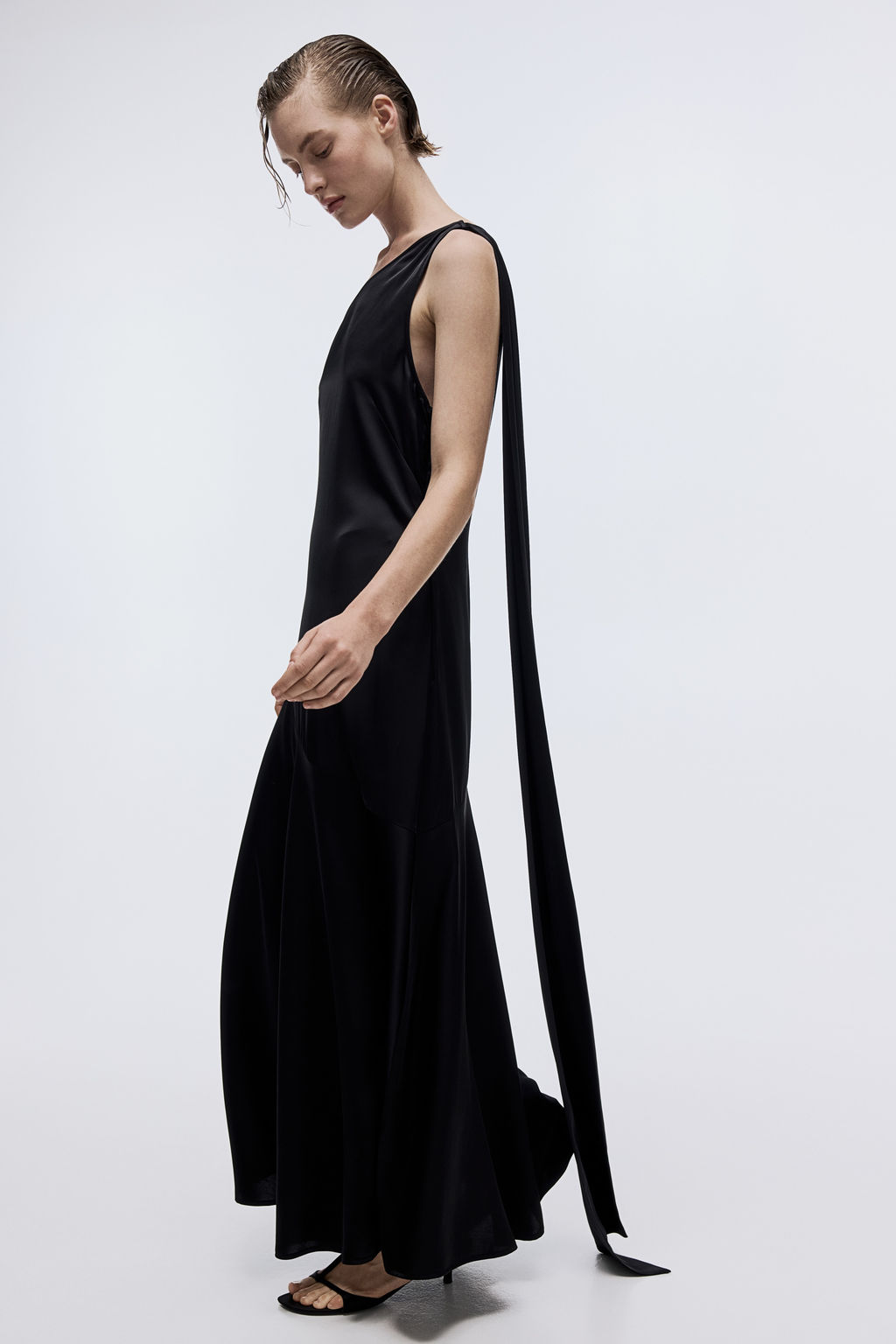 Vestido de sat?n con fular - H&m фото 7