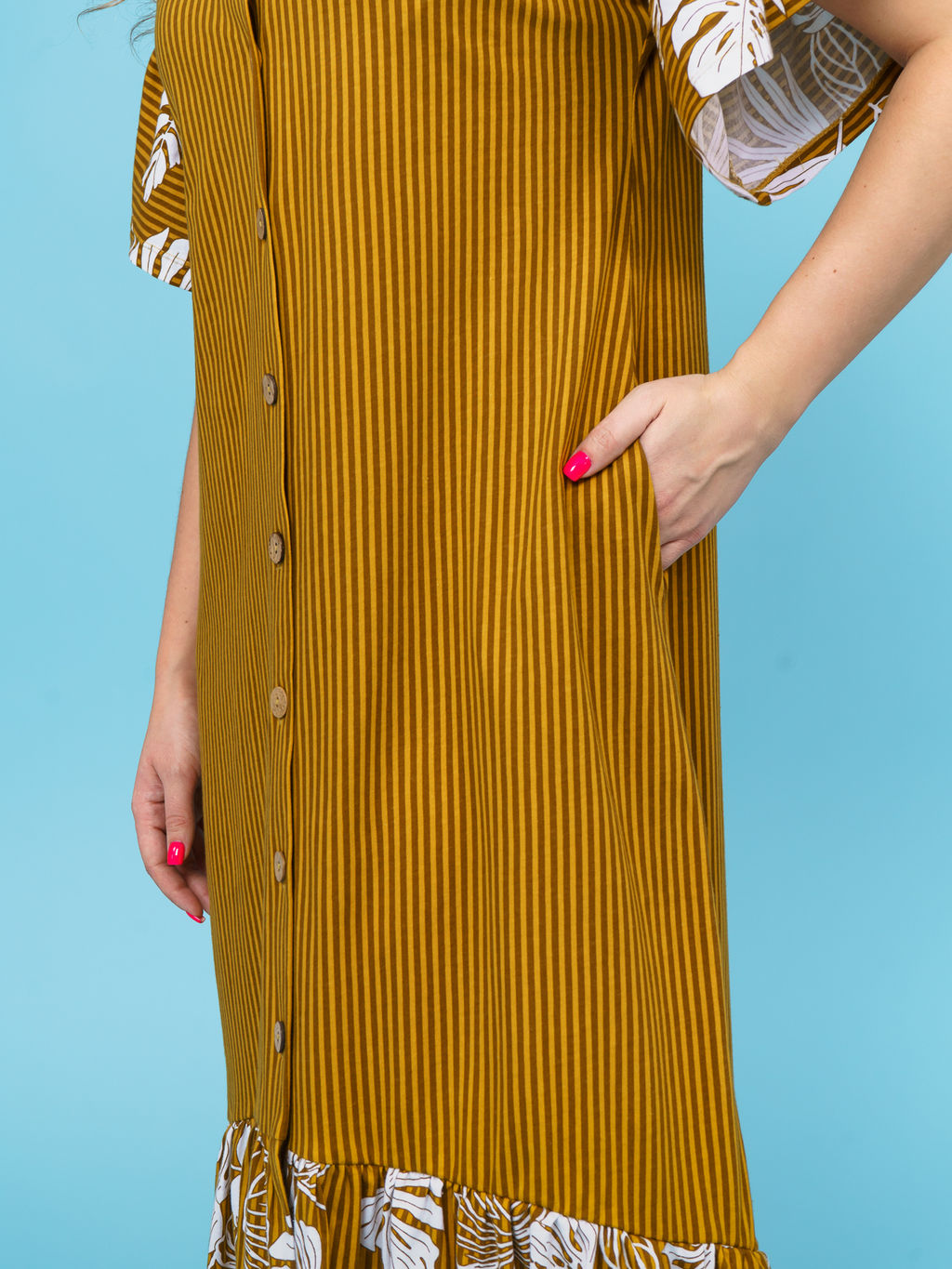 868 Платье "Горчичный"