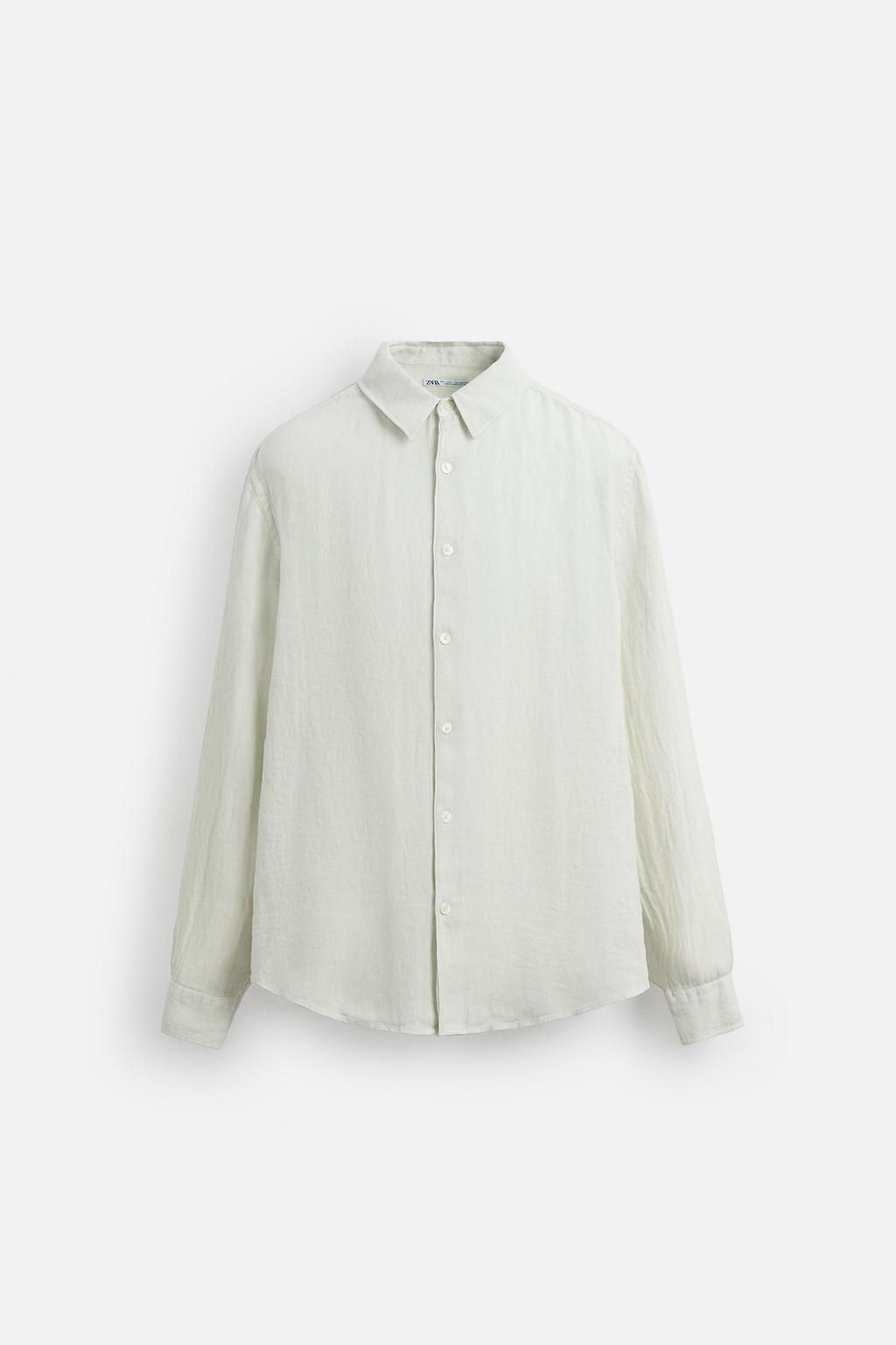 100% LINEN SHIRT - Zara фото 31