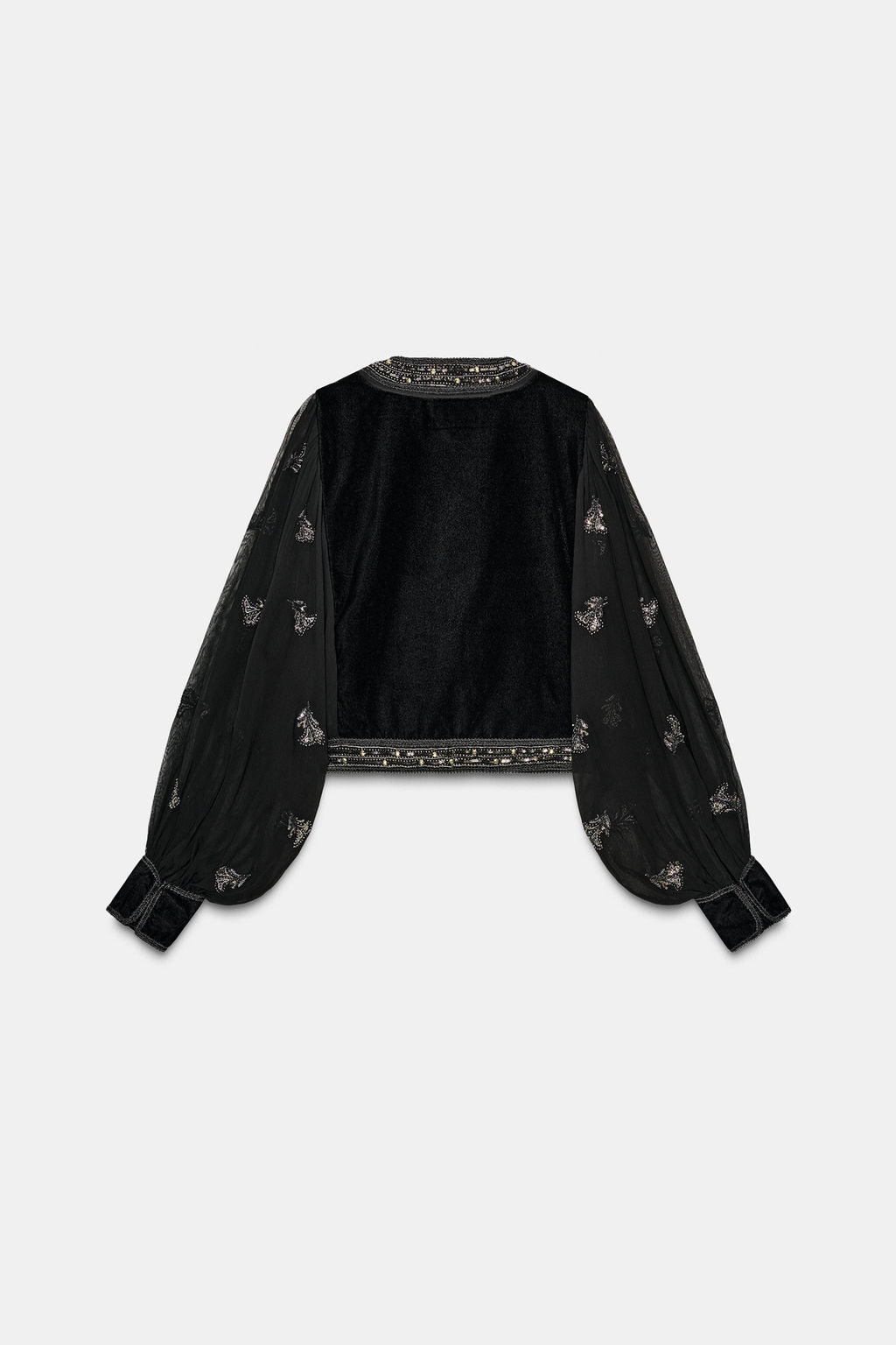 ZW COLLECTION LIMITED EDITION EMBROIDERED CROPPED JACKET - Zara фото 4