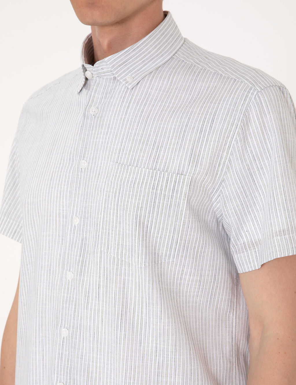 Haki Regular Fit K_sa Kollu G_mlek