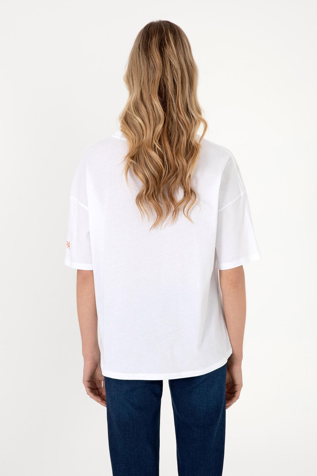 Kad_n Beyaz Oversize Bisiklet Yaka Ti__rt Sepette S_rpriz _ndirim - U.s. polo assn фото 5