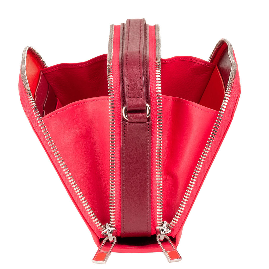 Итальянская женская сумка кросс-боди DuDu Bags серии Ines | малиновый пэчворк - Dudubags фото 5