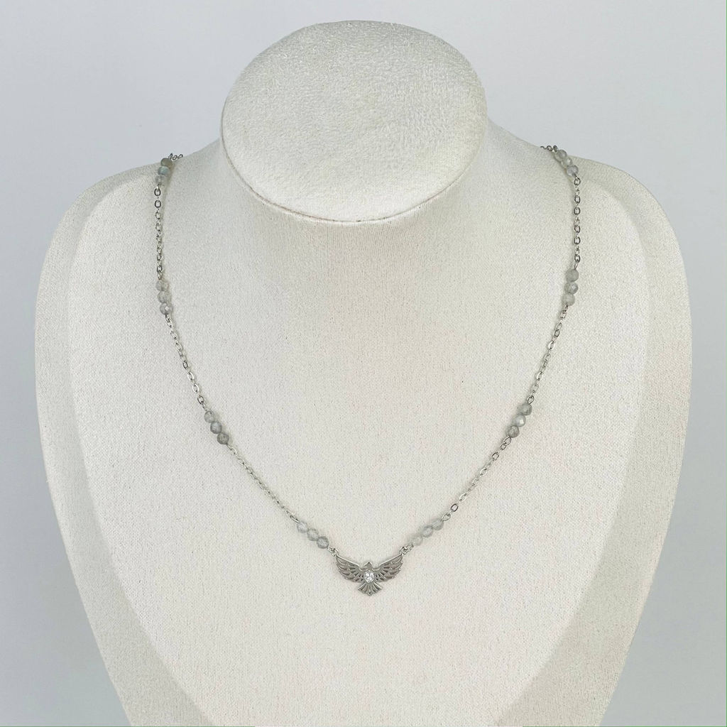 Колье на цепочке из Лабрадора 39 см +