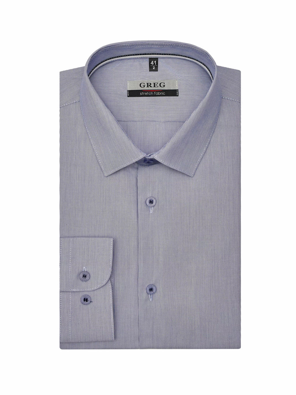 Сорочка мужская длинный рукав GREG 213/237/0205/ZN/1p STRETCH