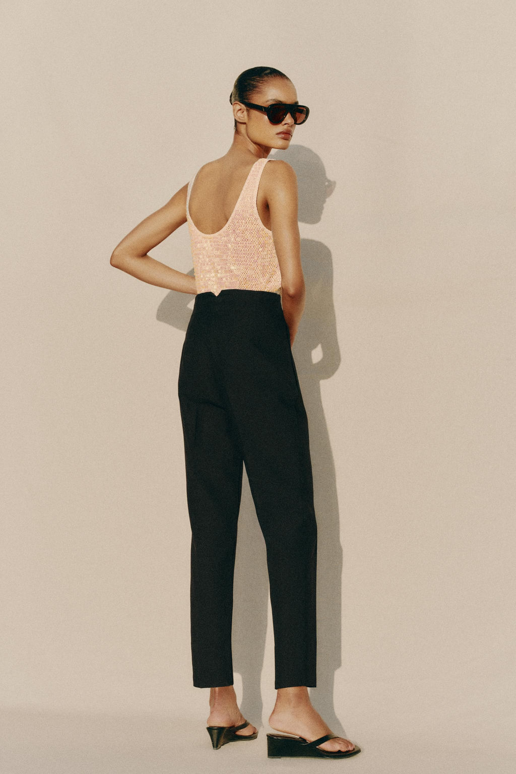 Брюки Zara Tiro Alto черные