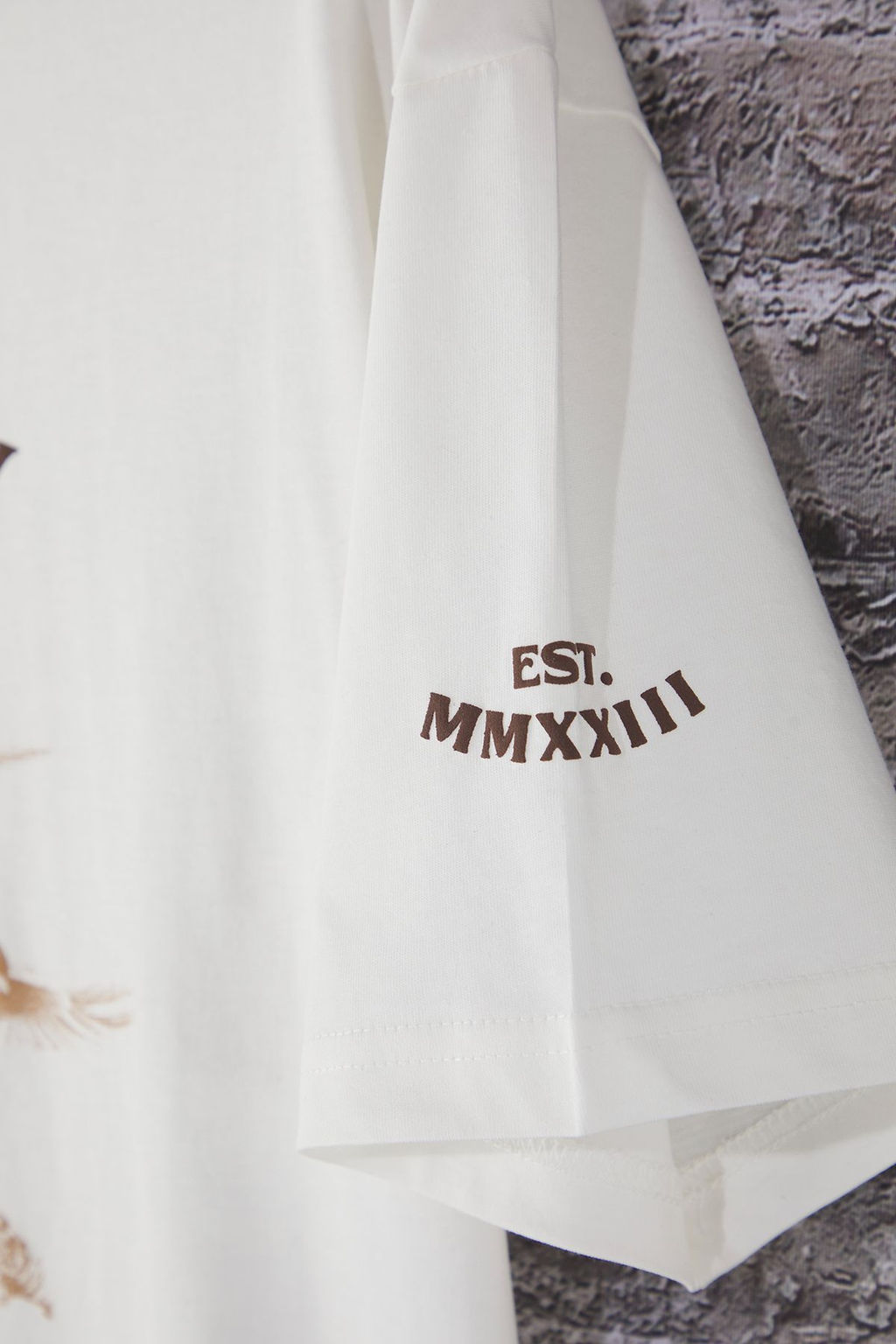 TRENDYOL MAN Beyaz Oversize/Genis Kesim Geyik Bask?l? %100 Pamuk T-Shirt TMNSS25TS00201 - Trendyolmilla фото 9
