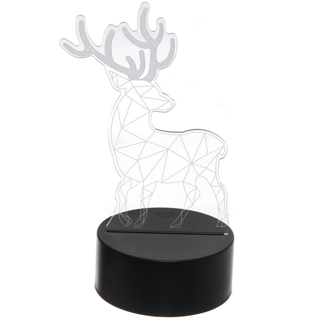 Цена за 2 шт. Светильник ночник "3D-Олень" на пластиковой подставке, с включателем USB