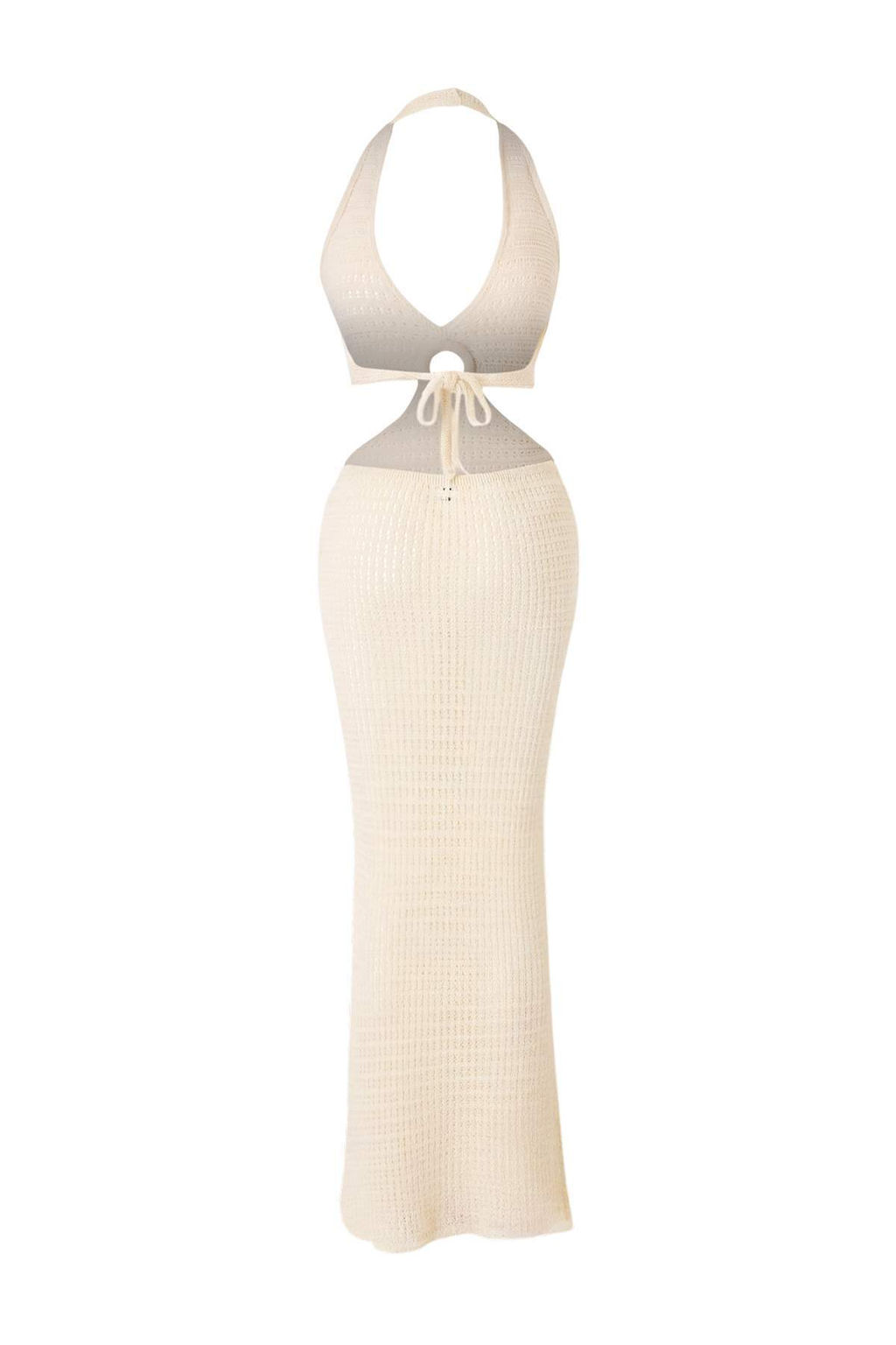 Ekru Triko Ajurlu Maxi Cut Out Detayl_ Plaj Elbisesi TBESS26LE00030 - Trendyolmilla фото 7