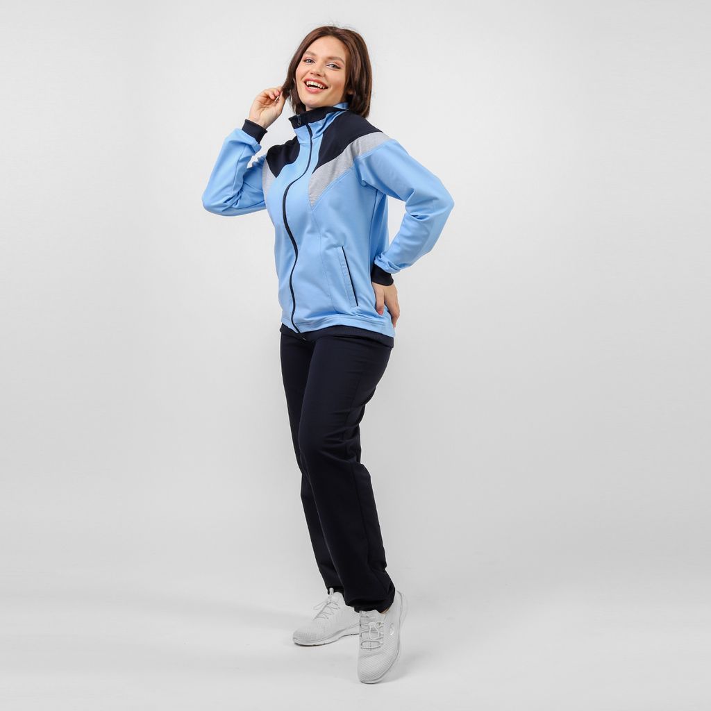 RODOS Спортивный костюм женский весна/лето М-172/1 Ментол/Синий  фото 25