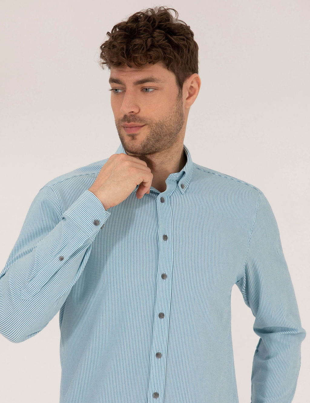 Aqua Slim Fit Uzun Kollu G_mlek