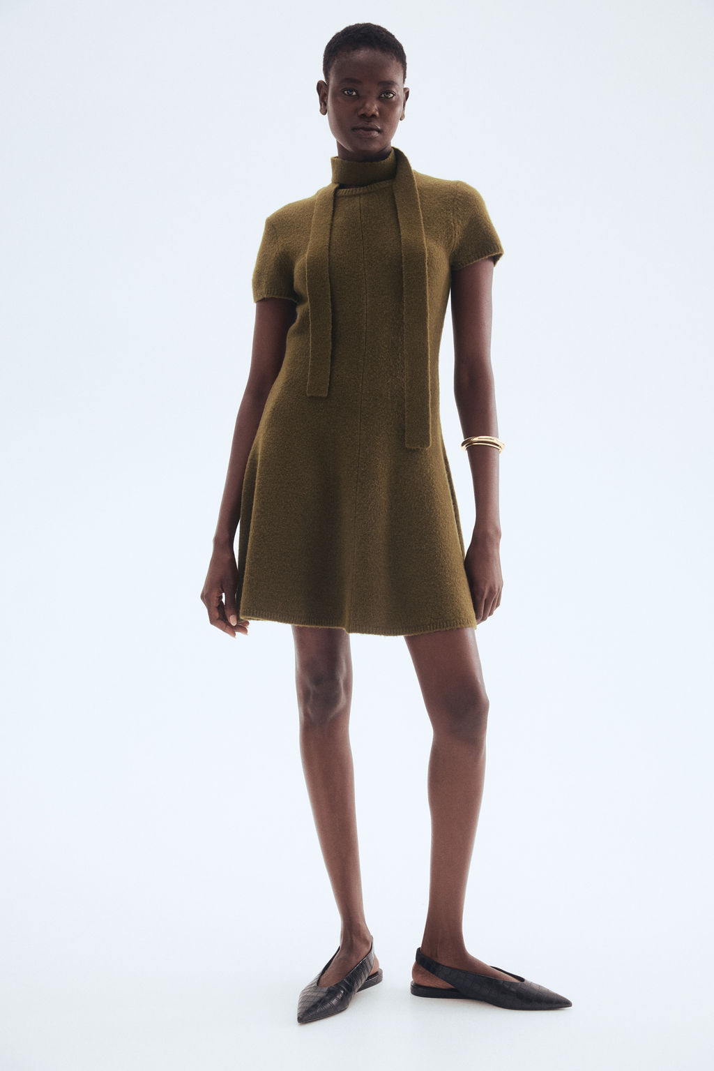 Vestido de punto con bufanda - H&m фото 2