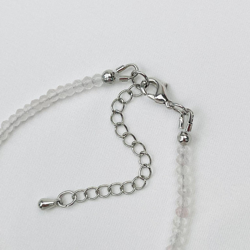 Браслет из Розового кварца и Жемчуга 17,5 см +