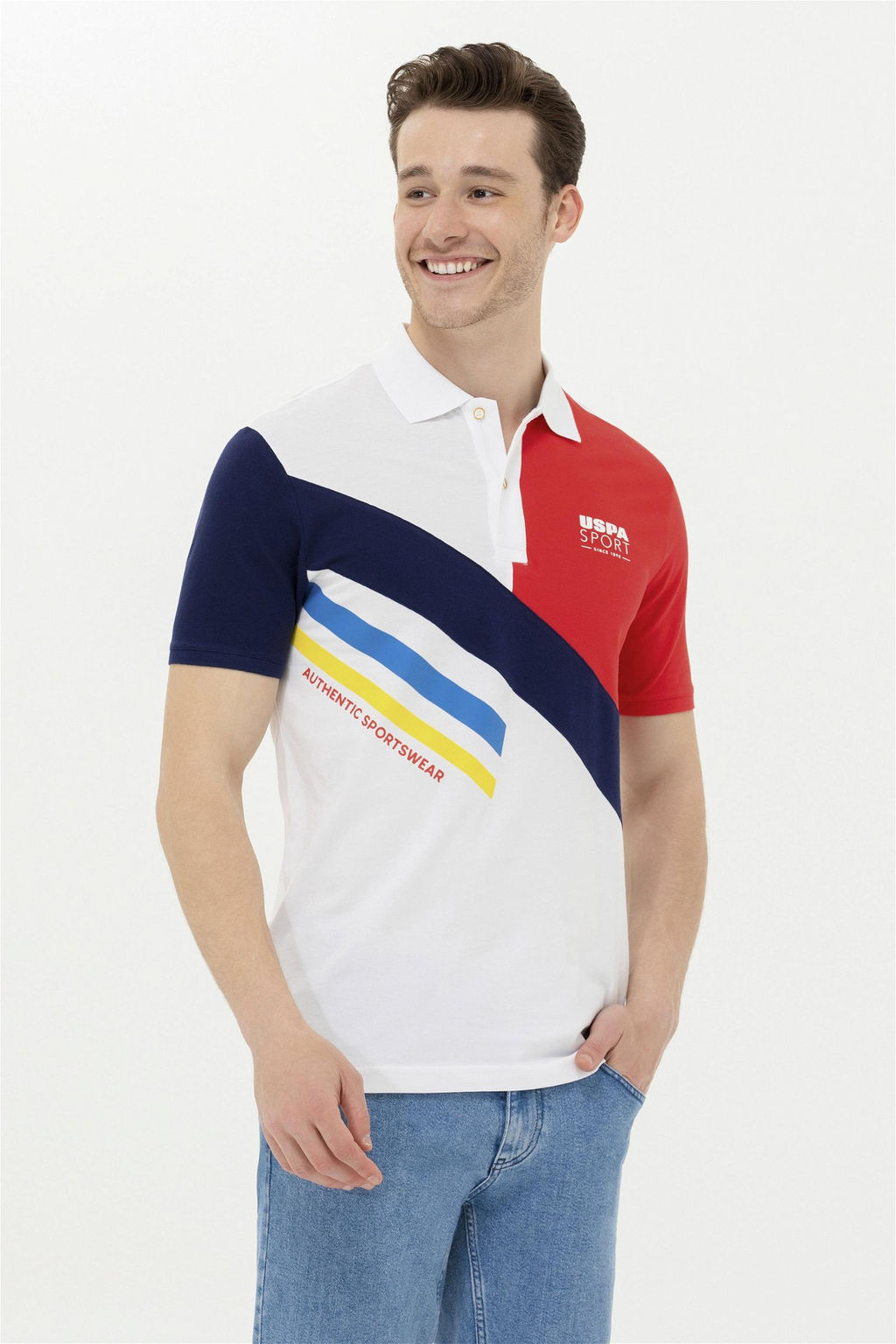 Мужская красная футболка с воротником-поло Неожиданная скидка в корзине