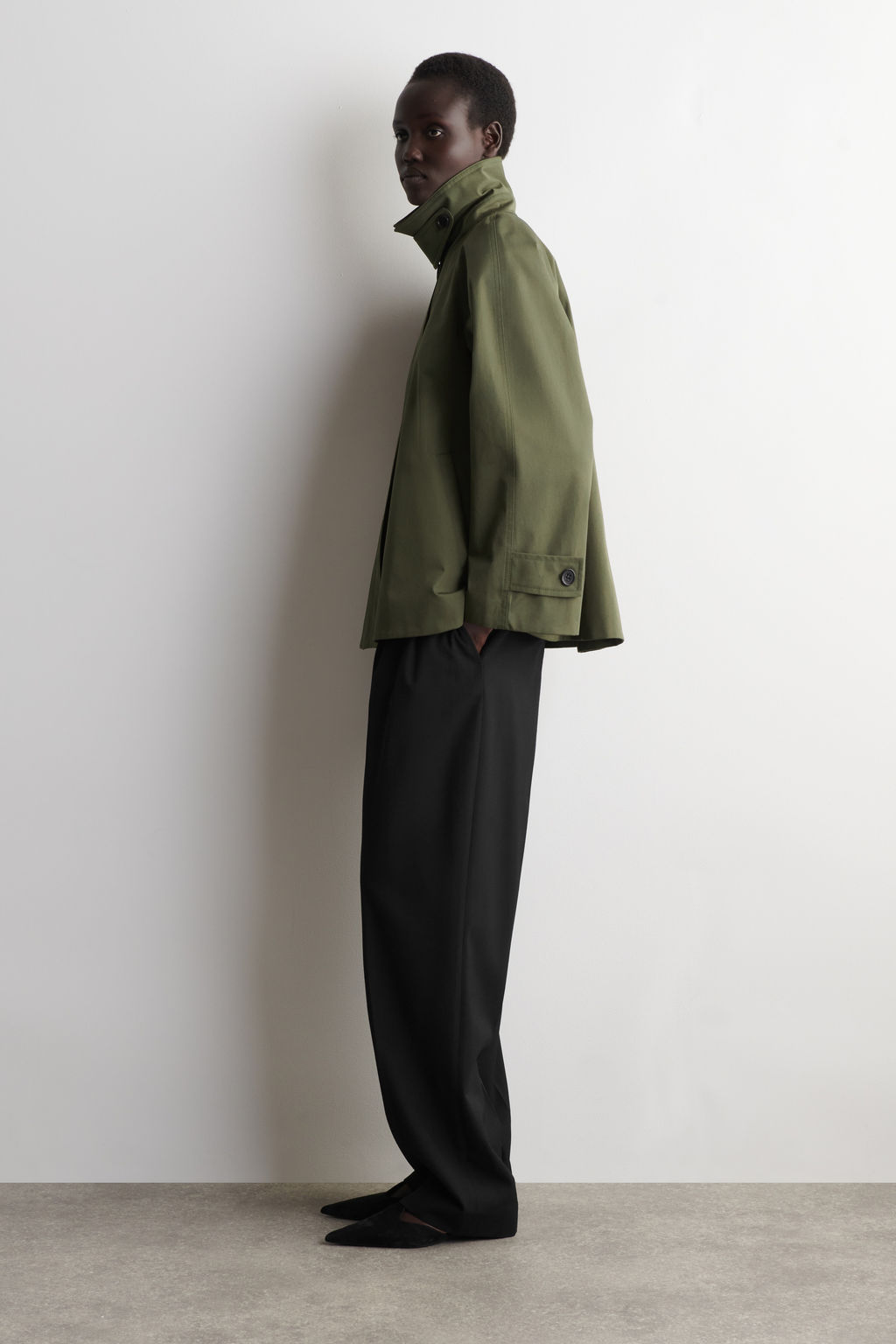 CHAQUETA DE TWILL DE ALGOD?N CORTE EVAS?