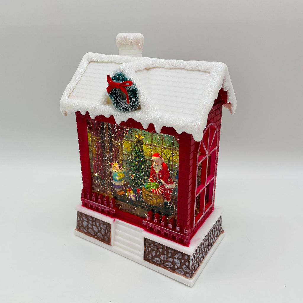 Новогодний декор стекло - Новогодний дом 20 см (арт. 9181-4) в ассортименте - Ип лебедев о.ю фото 8