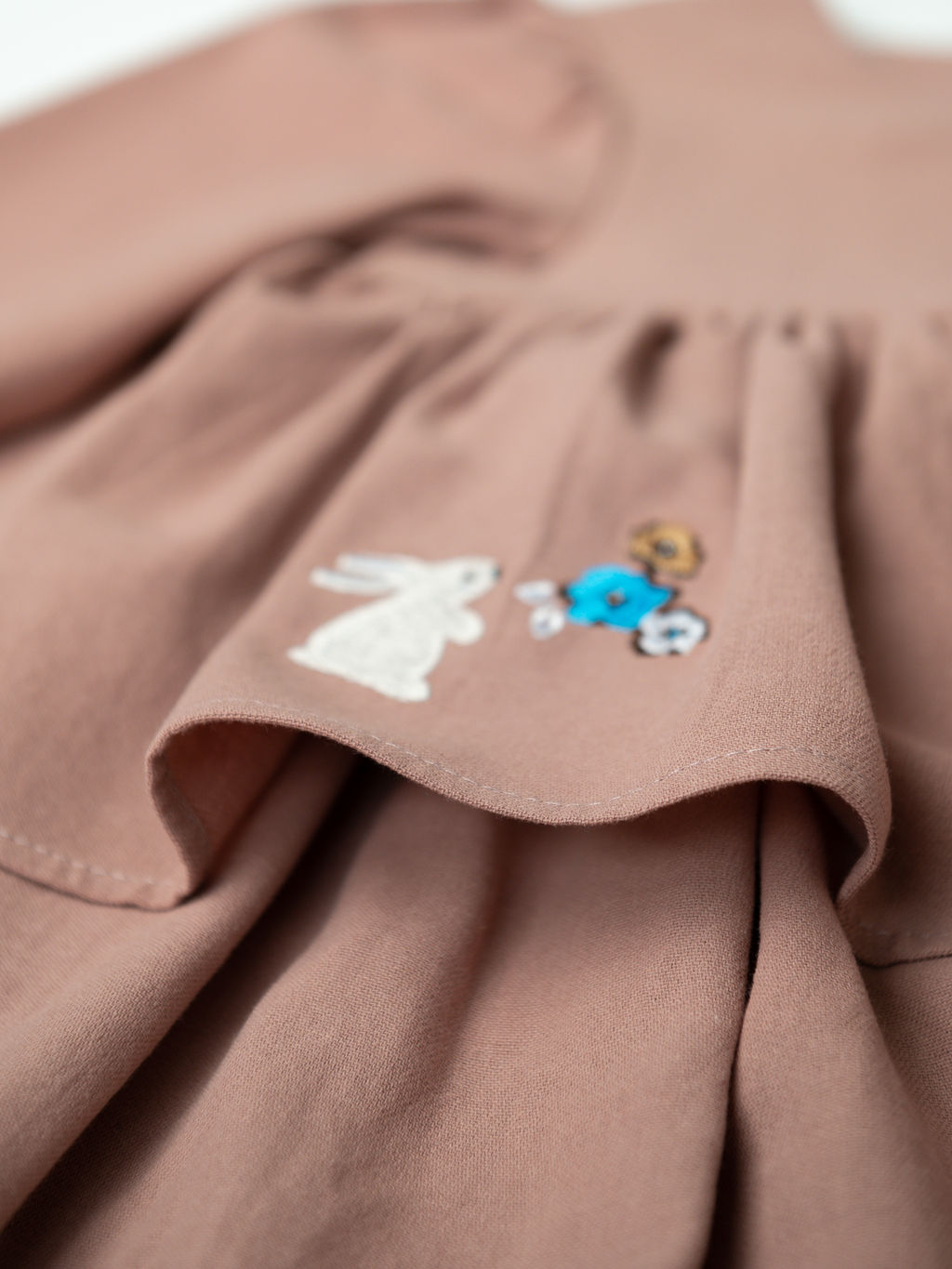 Платье хлопковое сухая роза, розовый - Lesi kids фото 8