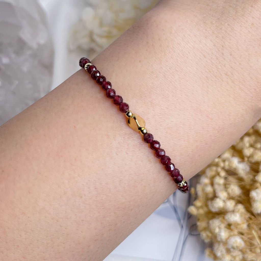 Браслет со вставкой из Граната - Радуга самоцветов фото 2