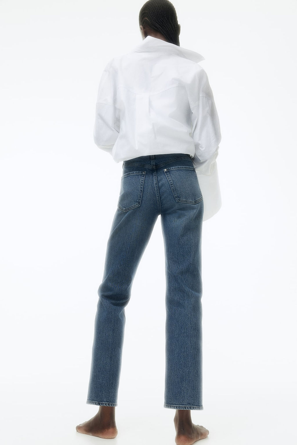 Slim Straight High Ankle Jeans - H&m фото 2
