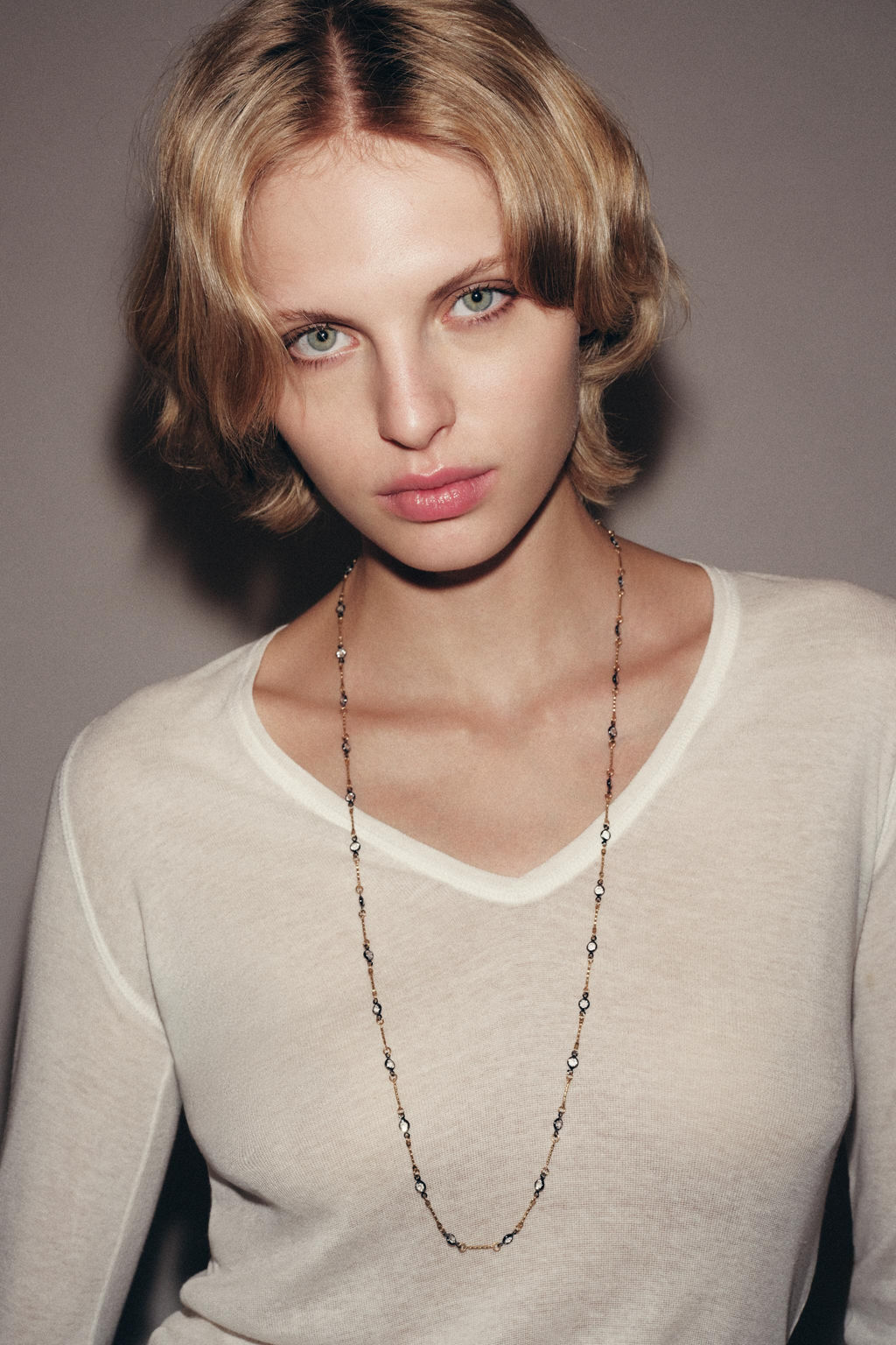 METAL AND CRYSTAL NECKLACE - Zara фото 2