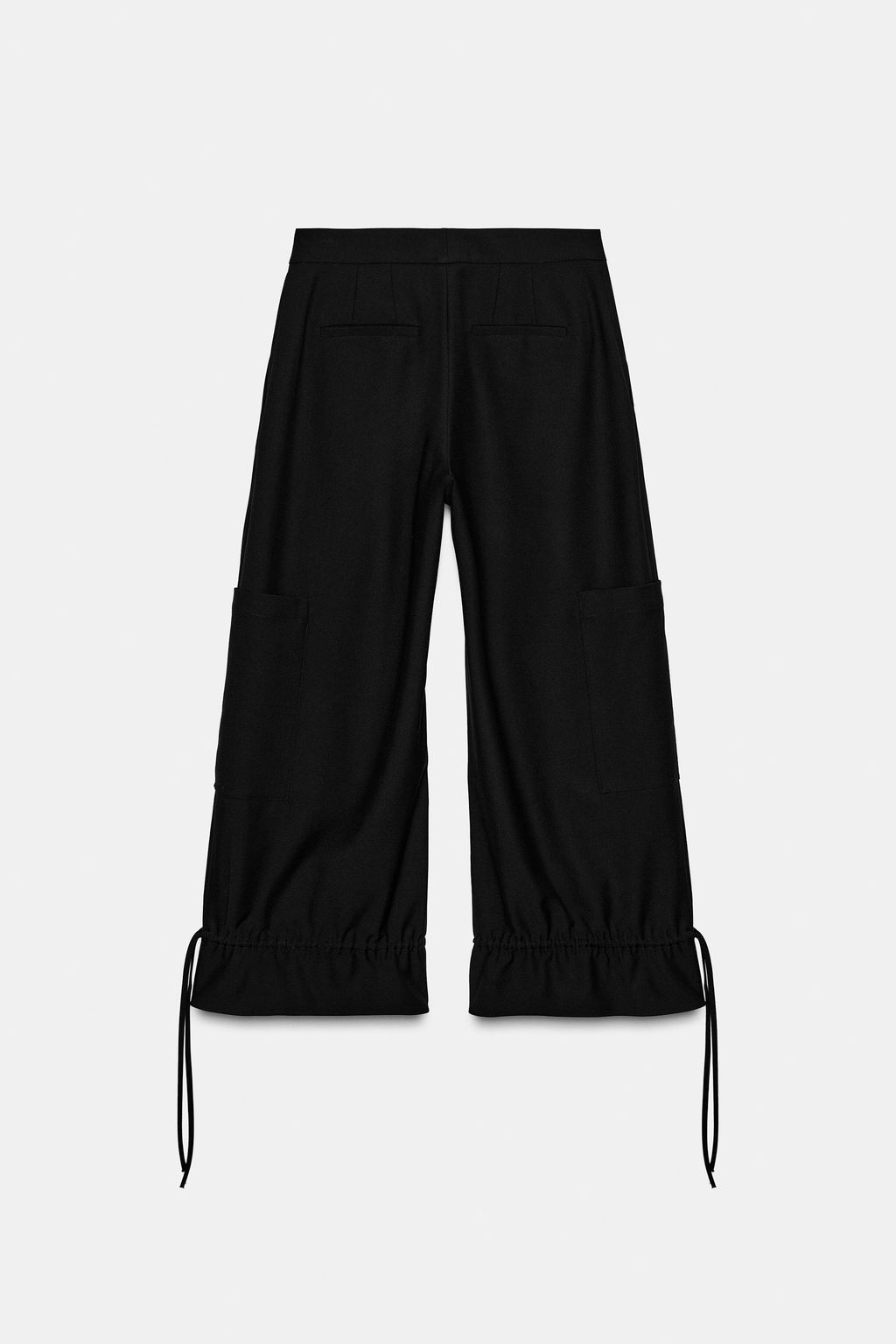 BAGGY CARGO TROUSERS WITH TIES ZW COLLECTION - Zara фото 3