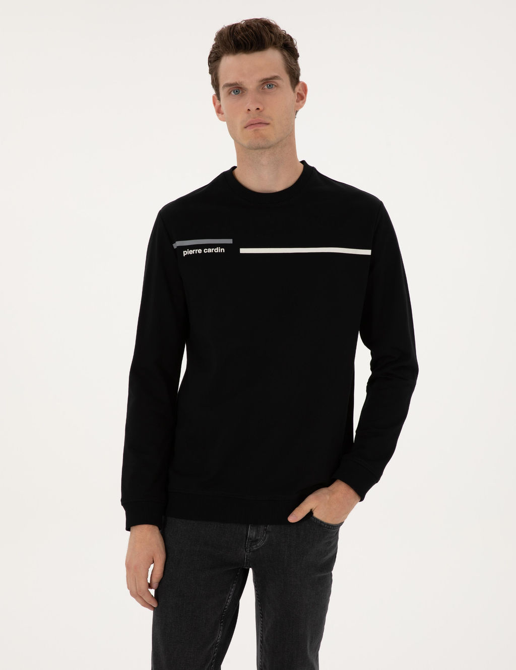 Siyah Regular Fit Sweatshirt