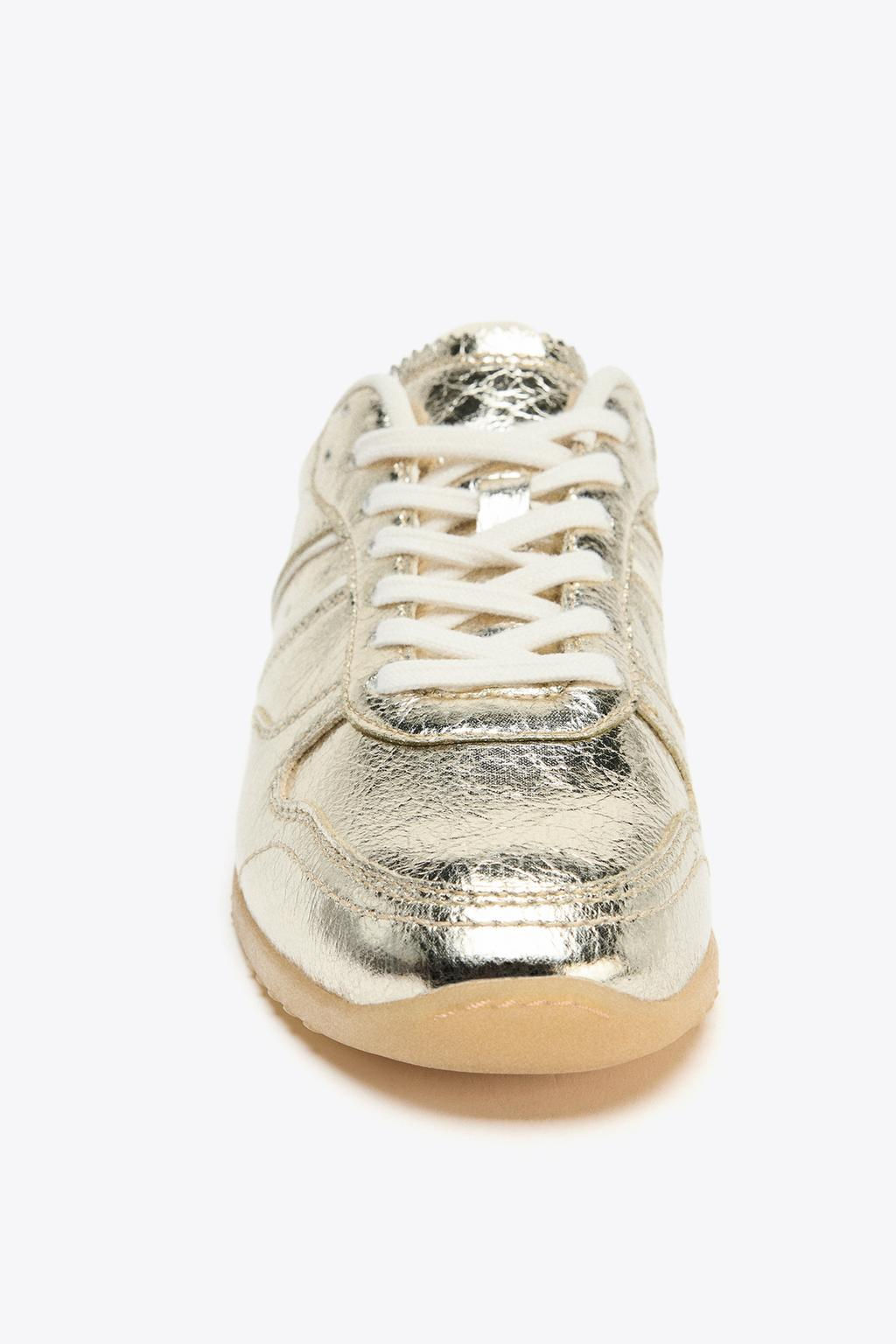 METALLIC-EFFECT TRAINERS - Zara фото 7