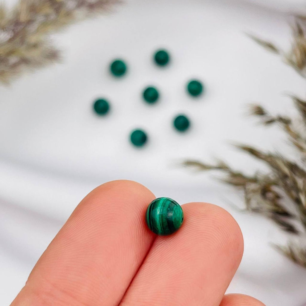 Бусины для украшений из Малахита (5 шт)