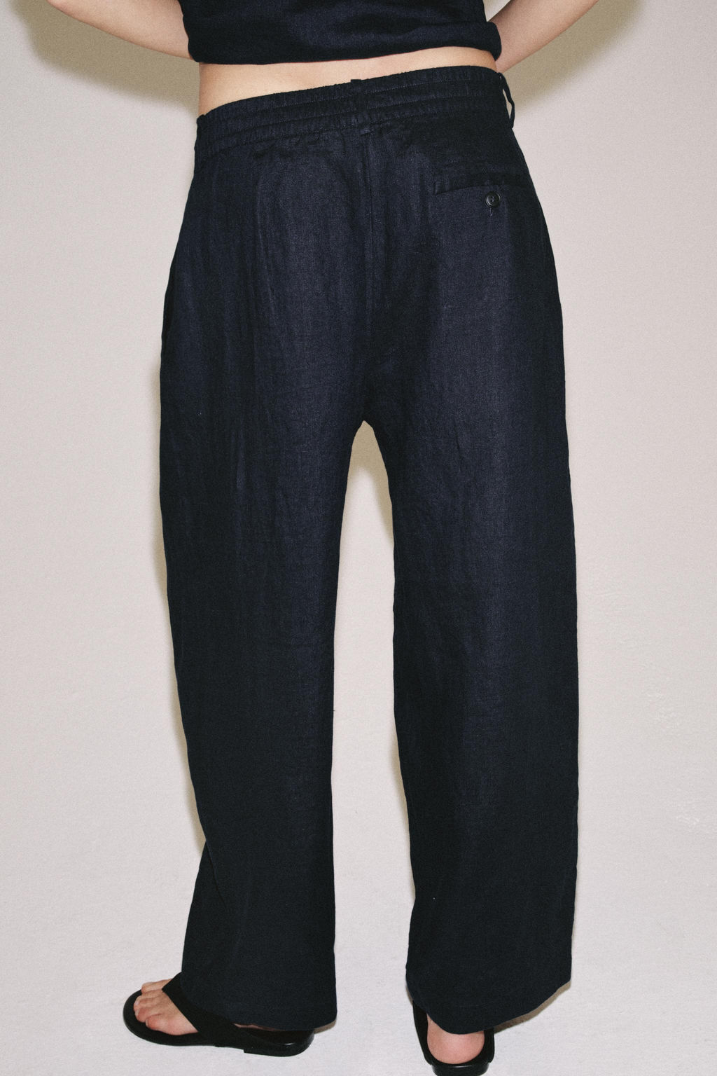 PANTAL?N PLIEGUES LINO ZW COLLECTION / Marino - Zara фото 3