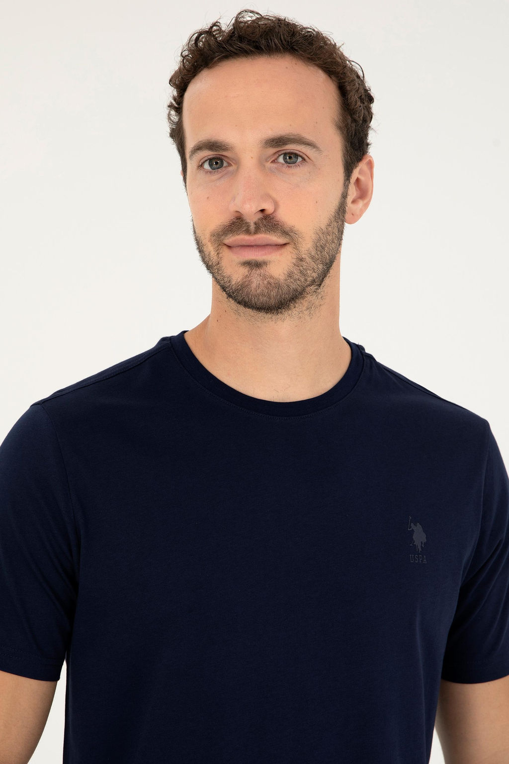 Мужская темно-синяя базовая футболка Неожиданная скидка в корзине - U.s. polo assn фото 2