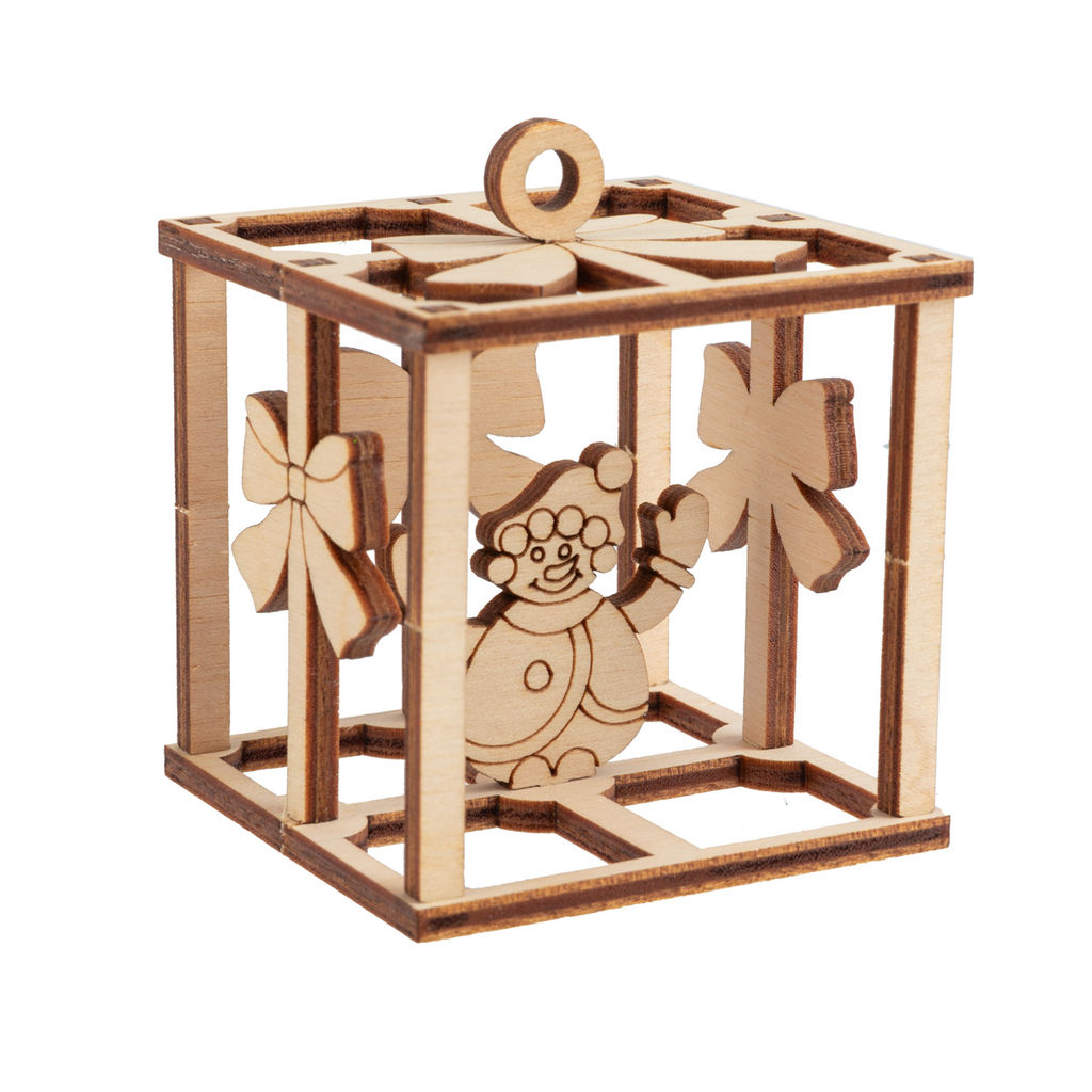 Заготовка для декорирования Mr. Carving КЛ-46 Подвеска объемная Подарок фанера 5 х 5 х 5.7 см  фото 3