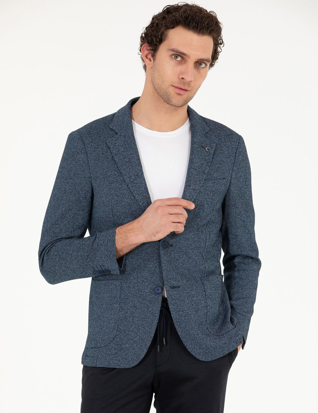 Lacivert Slim Fit Ceket