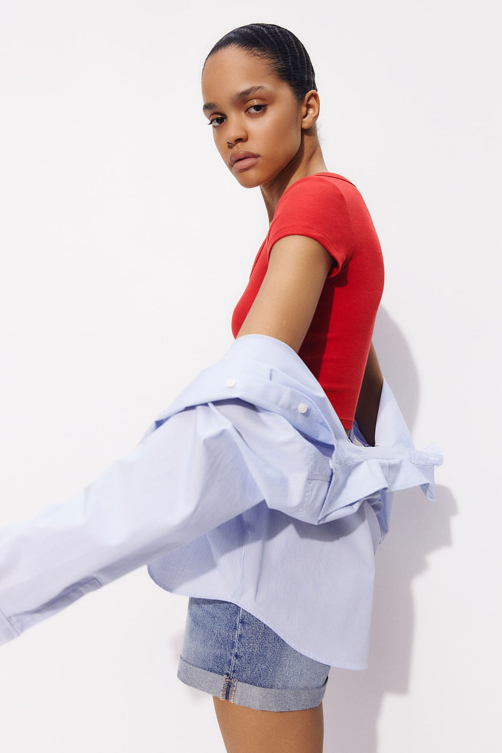 Camiseta cropped de canale - H&m фото 5