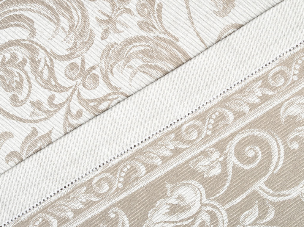 Скатерть 07С-36ЯК 140*170 "Шитье" цв. бежевый/серый