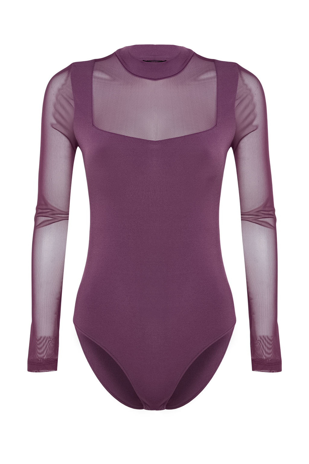 TRENDYOLMILLA Siyah Slim Tul Detayl? Uzun Kollu Dik Yaka Alttan C?tc?tl?Esnek Orme Body TWOAW24BD00049  фото 7