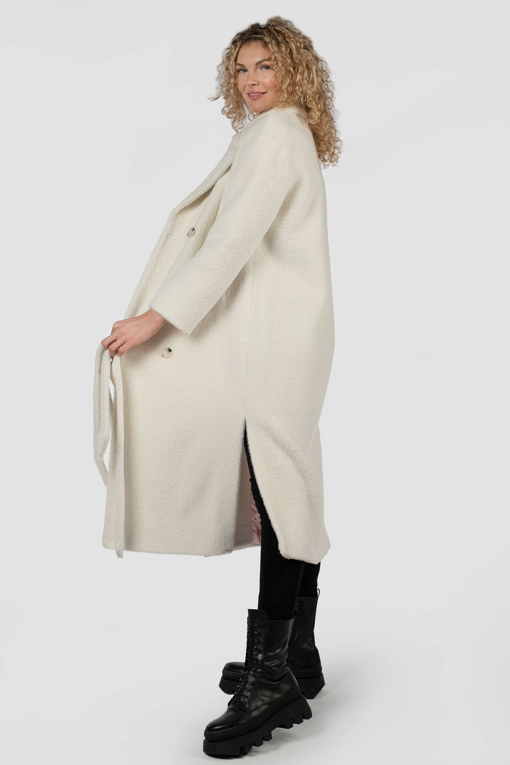 01-11887 Пальто женское демисезонное (пояс) - El podio фото 3